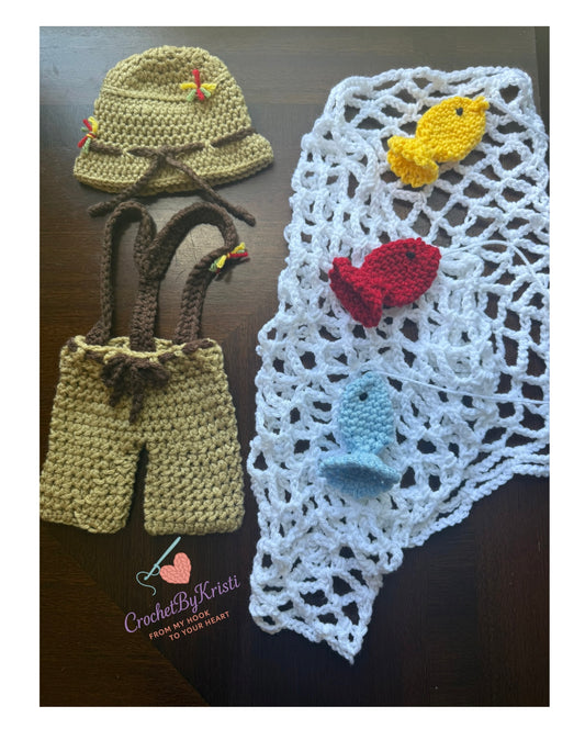 Limited Time Pre-Order Gone Fishin' Baby Photo Outfit *Complete Set*